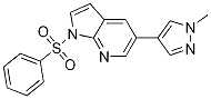 1H-Pyrrolo[2,3-b]pyridine, 5-(1-Methyl-1H-pyrazol-4-yl)-1-(phenylsulfonyl)- Struktur