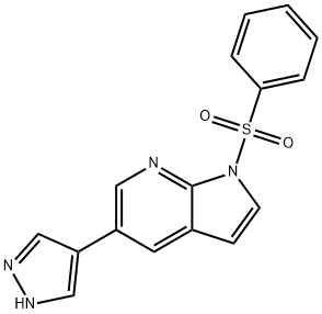 1147998-27-3 1H-Pyrrolo[2,3-b]pyridine, 1-(phenylsulfonyl)-5-(1H-pyrazol-4-yl)-