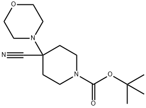 1-Boc-4-cyano-4-(4-Morpholinyl)piperidine, 97% Struktur