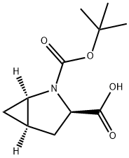 (1R,3R,5R)-2-BOC-2-アザビシクロ[3.1.0]ヘキサン-3-カルボン酸 化学構造式