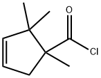 3-Cyclopentene-1-carbonyl chloride, 1,2,2-trimethyl- (9CI) 结构式