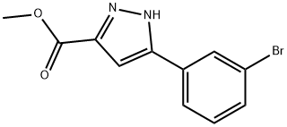 Methyl 3-(3-bromophenyl)-1H-pyrazole-5-carboxylate Struktur