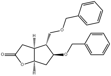 2H-Cyclopenta[b]furan-2-one, hexahydro-5-(phenylMethoxy)-4-[(phenylMethoxy)Methyl]-, [3aS-(3aa,4a,5b,6aa)]- 化学構造式