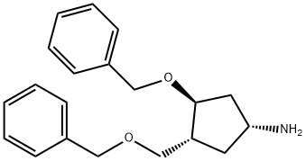 (1R, 3S, 4R)-3-Benzyloxy-4-(benzyloxymethyl)cyclopentanamine,114826-86-7,结构式
