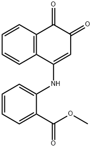 methyl 2-((3,4-dihydro-3,4-dioxo-1-naphthalenyl)amino)benzoate 结构式