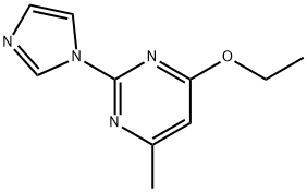 Pyrimidine, 4-ethoxy-2-(1H-imidazol-1-yl)-6-methyl- (9CI) Structure