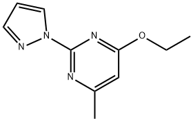 Pyrimidine, 4-ethoxy-6-methyl-2-(1H-pyrazol-1-yl)- (9CI) Structure