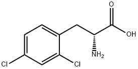 2,4-ジクロロ-D-フェニルアラニン 化学構造式