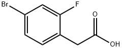 4-ブロモ-2-フルオロフェニル酢酸 化学構造式