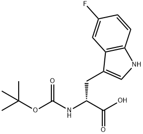 BOC-5-氟-D-色氨酸 结构式
