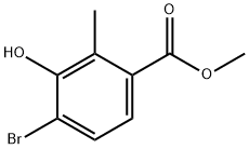 4-Bromo-3-hydroxy-2-methyl-benzoic acid methyl ester Struktur