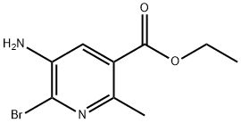 ethyl 5-aMino-6-broMo-2-Methylnicotinate 化学構造式