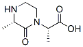 1-Piperazineaceticacid,-alpha-,3-dimethyl-2-oxo-,[S-(R*,R*)]-(9CI) Structure