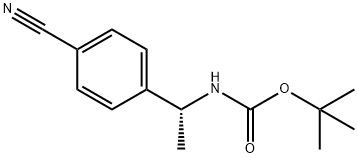 N-[(1R)-1-(4-Cyanophenyl)ethyl]carbamic acid tert-butyl este Struktur