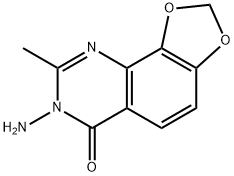 1,3-Dioxolo[4,5-h]quinazolin-6(7H)-one,  7-amino-8-methyl- 结构式