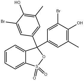 ブロモクレゾールパープル (0.05%, 約20%エタノール溶液) [滴定用] 化学構造式
