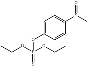 チオりん酸O,O-ジエチルO-(4-メチルスルフィニルフェニル) 化学構造式