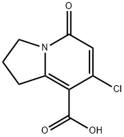 7-chloro-1,2,3,5-tetrahydro-5-oxoindolizine-8-carboxylic acid Struktur