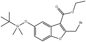 ethyl 2-(broMoMethyl)-5-(tert-butyldiMethylsilyloxy)benzofuran-3-carboxylate Struktur