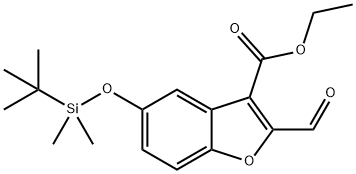 ethyl 5-(tert-butyldiMethylsilyloxy)-2-forMylbenzofuran-3-carboxylate 结构式