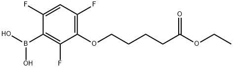 3-(4-Ethoxycarbonylbutyloxy)-2,4,6-trifluorophenylboronic acid Struktur