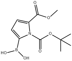 1-BOC-5-(METHOXYCARBONYL)PYRROLE-2-BORONIC ACID 结构式