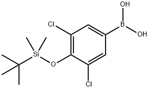 4-(TERT-BUTYLDIMETHYLSILYLOXY)-3,5-DICHLOROPHENYLBORONIC ACID,1150114-46-7,结构式