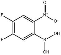 4,5-ジフルオロ-2-ニトロフェニルボロン酸 化学構造式