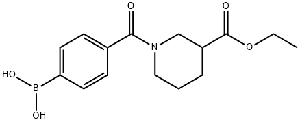4-(3-(Ethoxycarbonyl)piperidine-1-carbonyl)-phenylboronic acid Structure