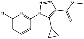 METHYL 1-(6-CHLOROPYRIDIN-2-YL)-5-CYCLOPROPYLPYRAZOLE-4-CARBOXYLATE, 1150164-34-3, 结构式