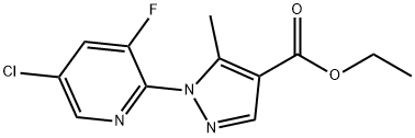 ETHYL 1-(5-CHLORO-3-FLUOROPYRIDIN-2-YL)-5-METHYLPYRAZOLE-4-CARBOXYLATE, 1150164-40-1, 结构式