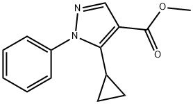 METHYL 5-CYCLOPROPYL-1-PHENYLPYRAZOLE-4-CARBOXYLATE, 1150164-48-9, 结构式