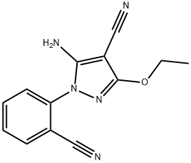 Ethyl5-amino-4-cyano-1-(2-cyanophenyl)pyrazole-3-carboxylate Struktur