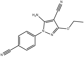Ethyl5-amino-4-cyano-1-(4-cyanophenyl)pyrazole-3-carboxylate,1150164-60-5,结构式