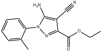 Ethyl5-amino-4-cyano-1-o-tolylpyrazole-3-carboxylate Struktur