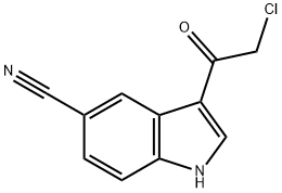 1H-Indole-5-carbonitrile, 3-(chloroacetyl)- (9CI) Structure