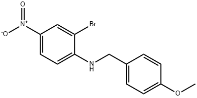 N-(4-METHOXYBENZYL) 2-BROMO-4-NITROANILINE, 1150271-16-1, 结构式