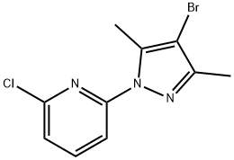 2-(4-Bromo-3,5-dimethylpyrazol-1-yl)-6-chloropyridine Struktur