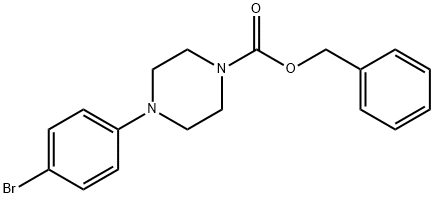 4-(4-ブロモフェニル)ピペラジン-1-カルボン酸ベンジル 化学構造式