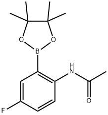 2-Acetamido-5-fluorophenylboronic acid,pinacol ester Structure