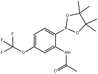 2-ACETAMIDO-4-(TRIFLUOROMETHOXY)PHENYLBORONIC ACID, PINACOL ESTER, 1150271-56-9, 结构式