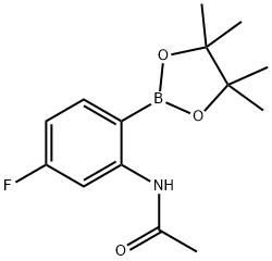 2-ACETAMIDO-4-FLUOROPHENYLBORONIC ACID, PINACOL ESTER,1150271-67-2,结构式