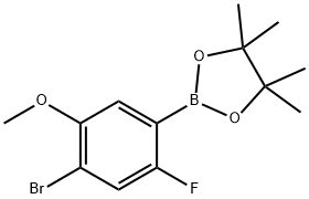 4-Bromo-2-fluoro-5-methoxyphenylboronic acid,pinacol,1150271-71-8,结构式