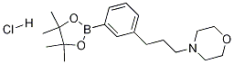4-{3-[3-(4,4,5,5-Tetramethyl-1,3,2-dioxaborolan-2-yl)phenyl]propyl}morpholine hydrochloride|