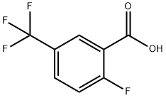 2-フルオロ-5-(トリフルオロメチル)安息香酸 化学構造式
