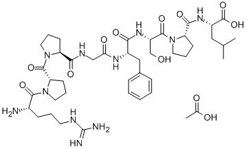 DES-ARG9-[LEU8]-ブラジキニン 化学構造式