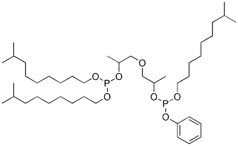phosphorous acid, 2-[2-[[bis(isodecyloxy)phosphino]oxy]propoxy]-1-methylethyl isodecyl phenyl ester Struktur