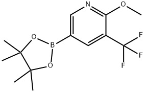 2-甲氧基-3-三氟甲基吡啶-5-硼酸频哪醇酯 结构式