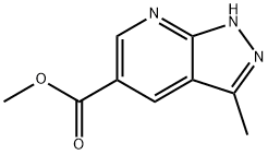 3-メチル-1H-ピラゾロ[3,4-B]ピリジン-5-カルボン酸メチル 化学構造式