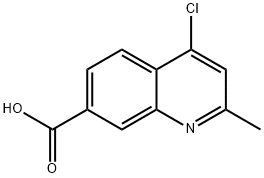 4-氯喹哪啶-7-羧酸 结构式
